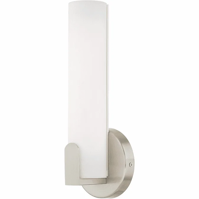 Livex 16361-91 Lund Contemporary Brushed Nickel LED Wall Lighting