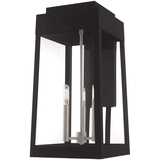 Livex 20858-04 Oslo Modern Black Outdoor Sconce Lighting