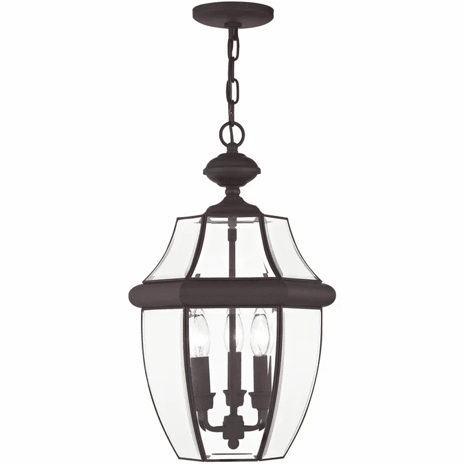 Livex 2355-07 Monterey Bronze Large Outdoor Pendant Lighting Fixture