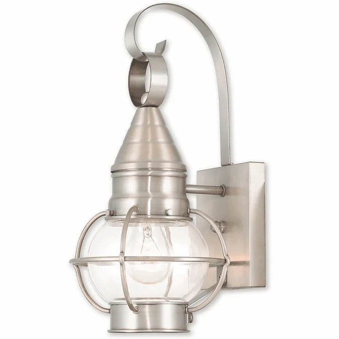 Livex 26900-91 Newburyport Nautical Brushed Nickel Lamp Sconce