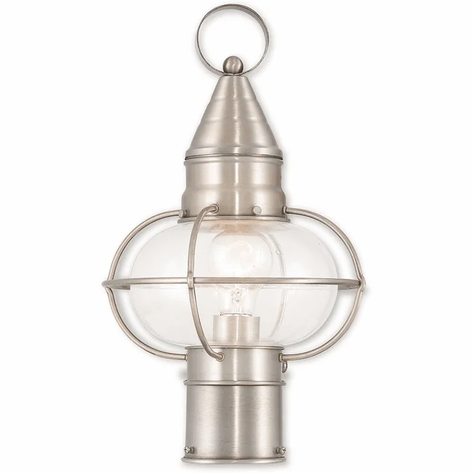 Livex 26902-91 Newburyport Nautical Brushed Nickel Lamp Post Light