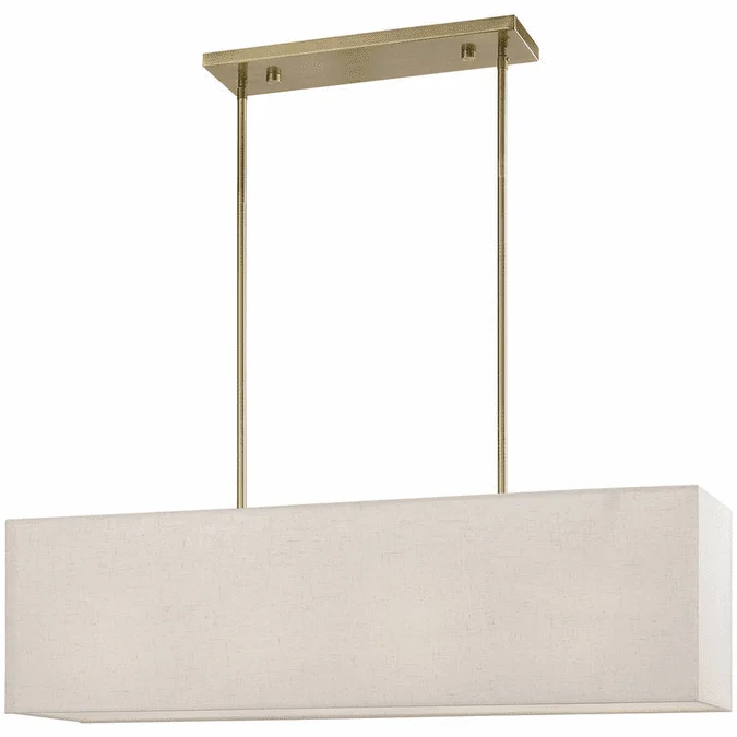 Livex 41156-01 Summit Contemporary Antique Brass Kitchen Island Light