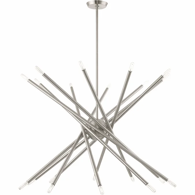 Livex 46779-91 Soho Contemporary Brushed Nickel Lighting Chandelier