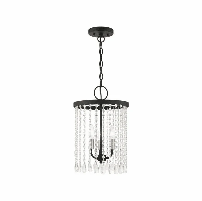 Livex 51060-04 Elizabeth Black Mini Hanging Pendant Lighting