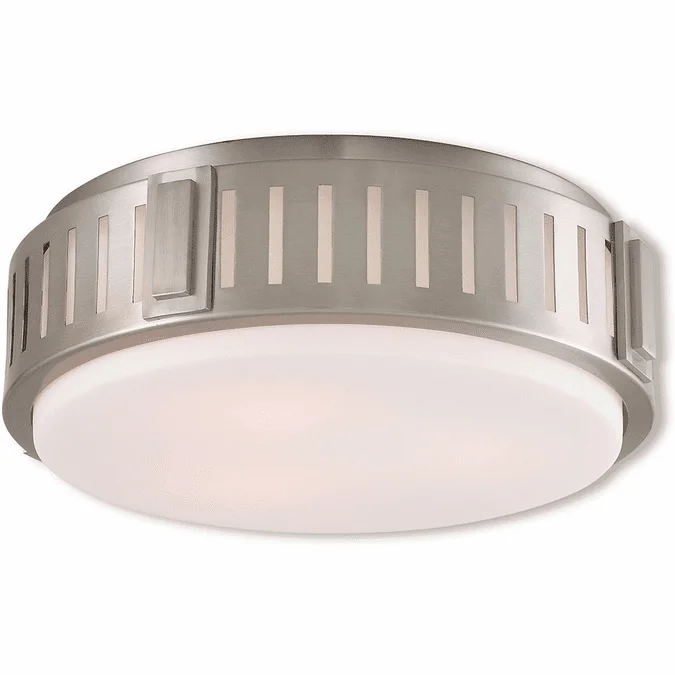 Livex 65513-91 Portland Brushed Nickel 15″ Ceiling Light