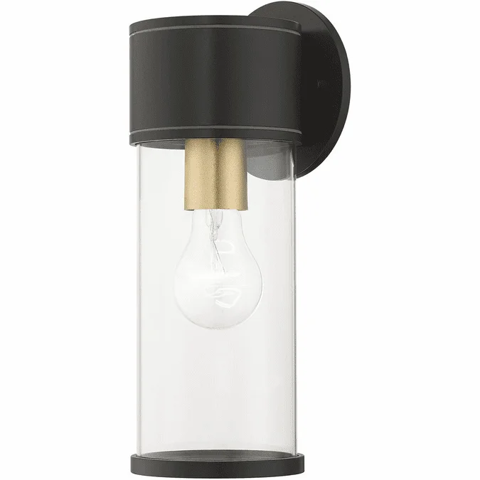 Livex 71923-07 Atlantic Modern Bronze with Antique Gold 11.75″ Outdoor Lighting Wall Sconce