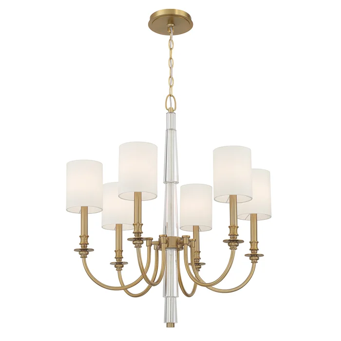 lloyd 6 light aged brass chandelier