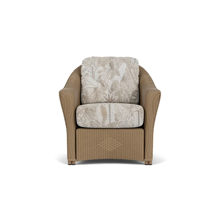 lloyd flanders reflections lounge chair in fawn finish with wayfarer dune fabric grade d