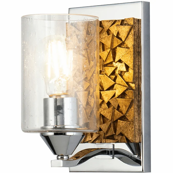 Lucas McKearn BB90586PC-1B1G Bocage Modern Polished Chrome Lighting Sconce