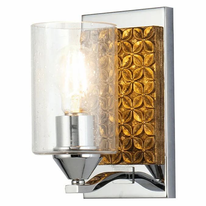 Lucas McKearn BB90587PC-1B2G Arcadia Modern Polished Chrome Sconce Lighting