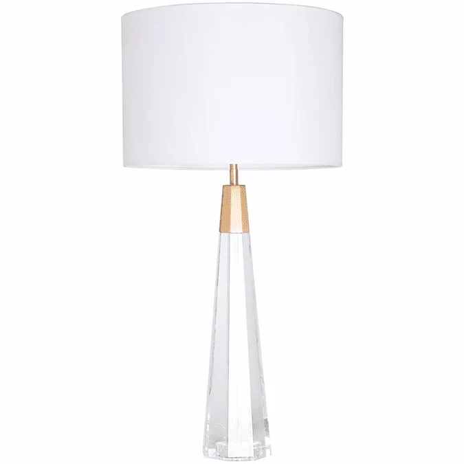 Lucas McKearn TLG3086 Monroe Contemporary Brushed Brass Buffet Table Top Lamp