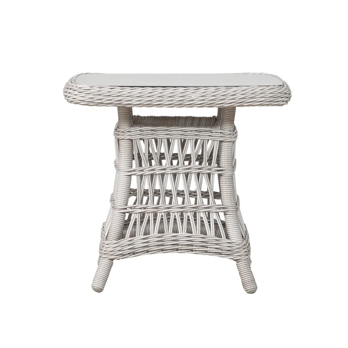 mackinac 25″ square end table in putty finish