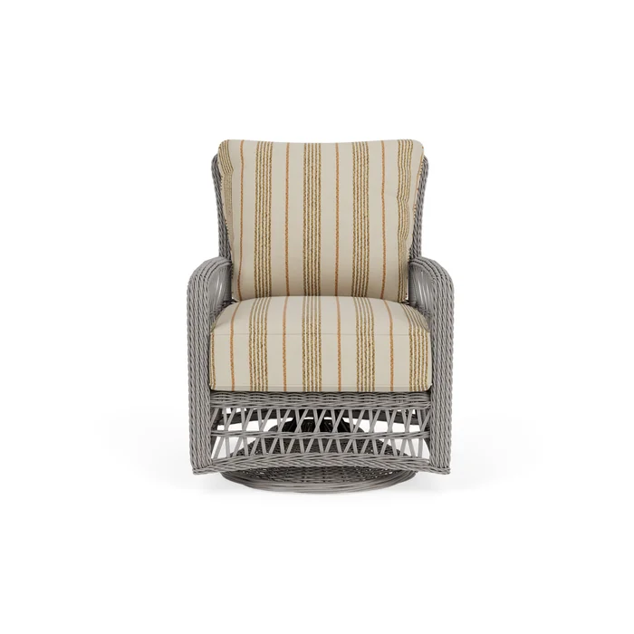 mackinac swivel glider lounge chair in putty finish with amber waves fabric grade b