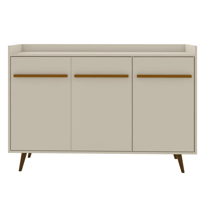 Manhattan Comfort Bradley 53.54 Buffet Stand with 4 Shelves – Off White|Buffet Bradley de ManhattanComfort de 53,54po avec 4tablettes – blanc cass