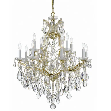 Maria Theresa 13 Light Chandelier in Gold (60|4413-GD-CL-S)