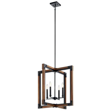 Marimount Four Light Foyer Pendant in Auburn Stained (12|44044AUB)