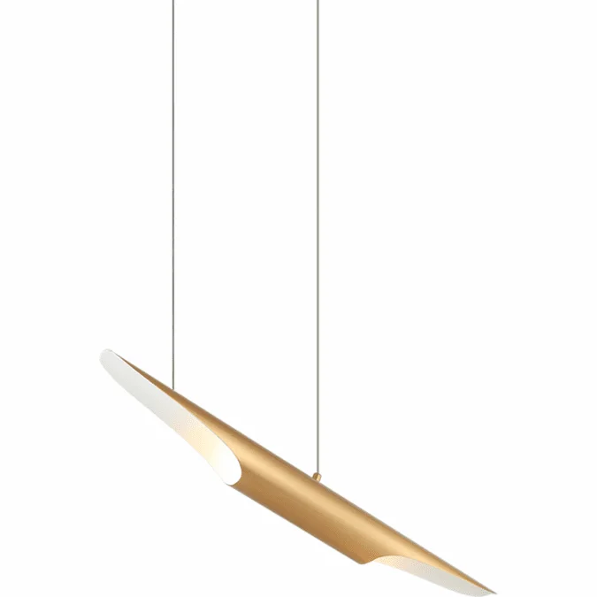 Matteo C32412AG Stylus Modern Aged Gold Brass Hanging Pendant Light