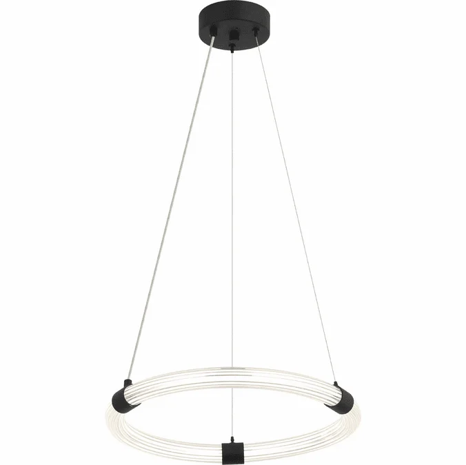 Matteo C34816MB Inkara Contemporary Matte Black LED 16″ Drop Lighting Fixture