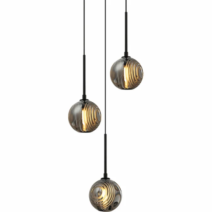 Matteo C61603MBSM Jemyca Modern Matte Black Multi Lighting Pendant