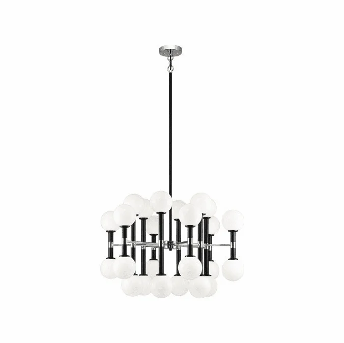 Matteo C75324BKOP Stellar Contemporary Black 30″ Ceiling Chandelier