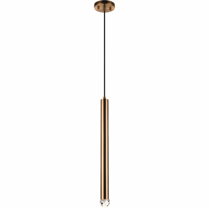 Matteo C78301AG Reign Modern Aged Gold Brass LED Mini Lighting Pendant