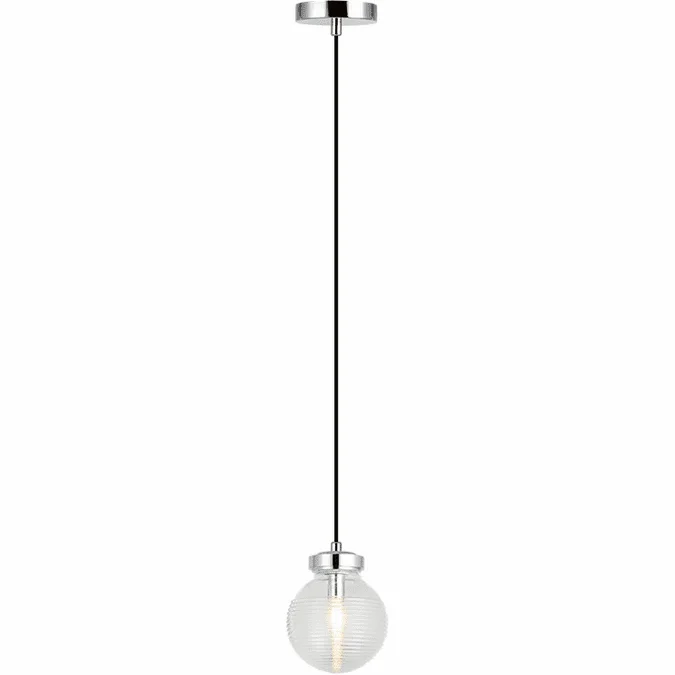 Matteo C84001CHCL Ridge Contemporary Chrome Mini Drop Ceiling Lighting
