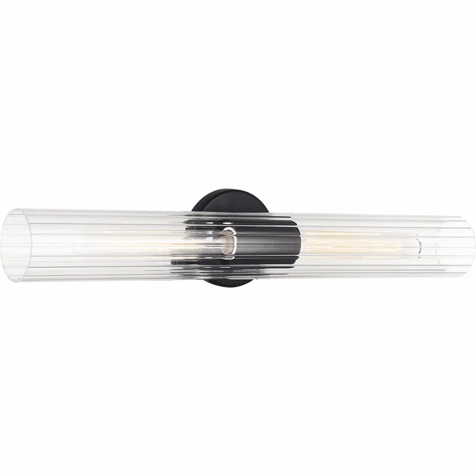 Matteo S05403BK Odette Black 24″ Bathroom Lighting Fixture