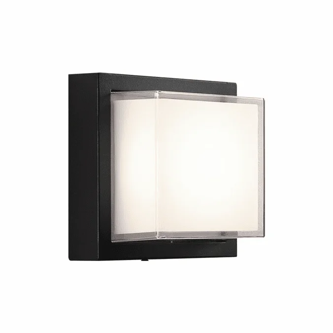 Matteo S11441MB Syvana Modern Matte Black LED Exterior Sconce Lighting