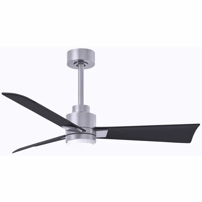 Matthews AKLK-BN-BK Alessandra Modern Matte Black LED Home Ceiling Fan