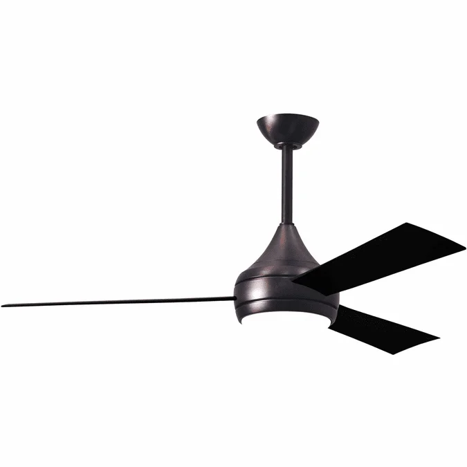 Matthews DA-BB-BK Donaire Modern Gloss White LED 52″ Home Ceiling Fan