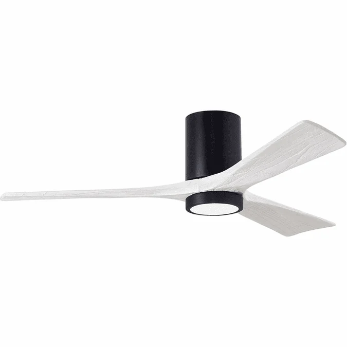 Matthews IR3HLK-BK-MWH Irene Contemporary Matte Black LED Home Ceiling Fan