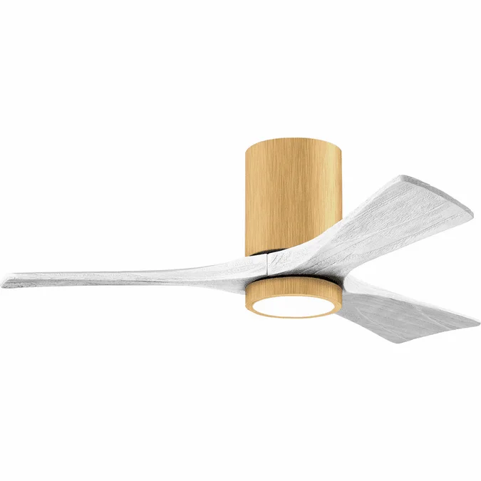 Matthews IR3HLK-LM-MWH Irene Contemporary Matte White LED Home Ceiling Fan