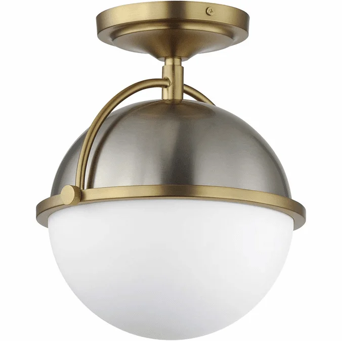 Maxim 12410SWSNSBR Duke Modern Satin Nickel / Satin Brass Flush Mount Light Fixture