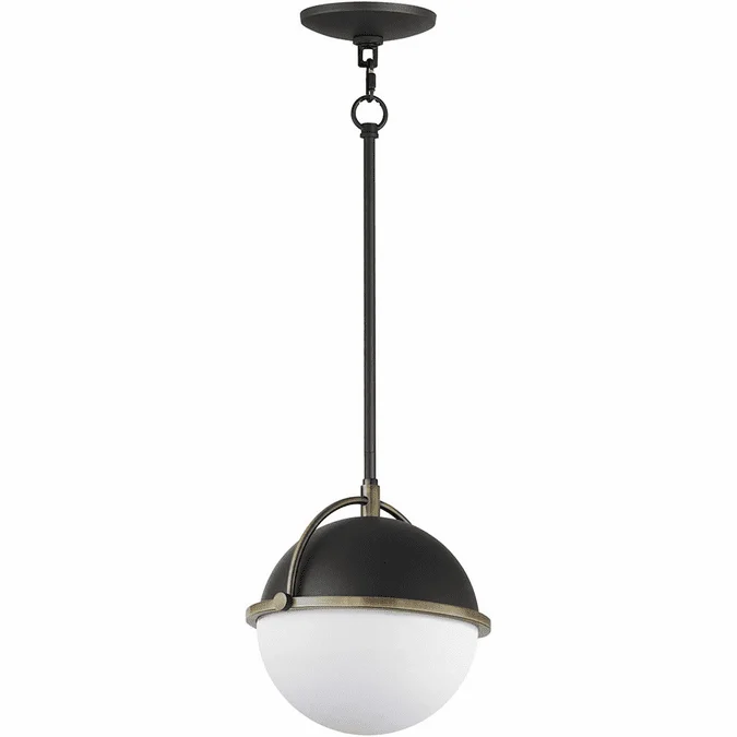 Maxim 12411SWBKWBR Duke Modern Black / Weathered Brass Mini Lighting Pendant