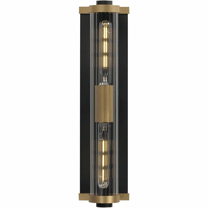 Maxim 16122CRBKAB Opulent Modern Black / Antique Brass Outdoor Wall Lighting Sconce