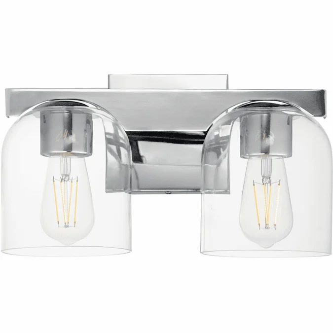 Maxim 21232CLPC Scoop Modern Polished Chrome 2-Light Bathroom Wall Sconce