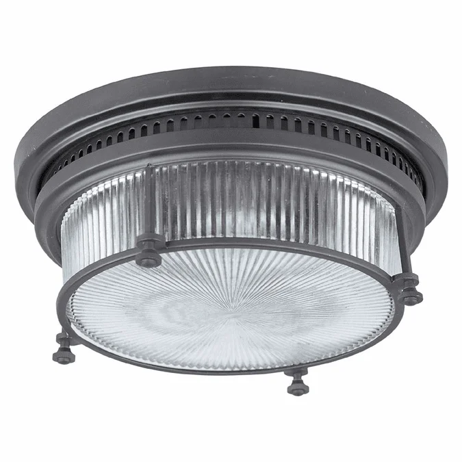 Maxim 25000CLBZ Hi-Bay Vintage 13 Inch Tall Bronze Flush Mount Lighting