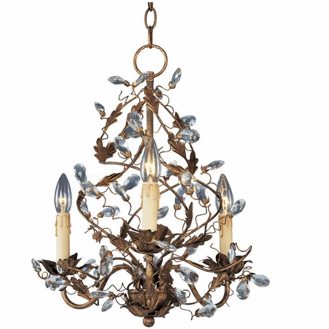 Maxim 2850EG Elegante Etruscan Gold 18.5″ Mini Chandelier Lamp