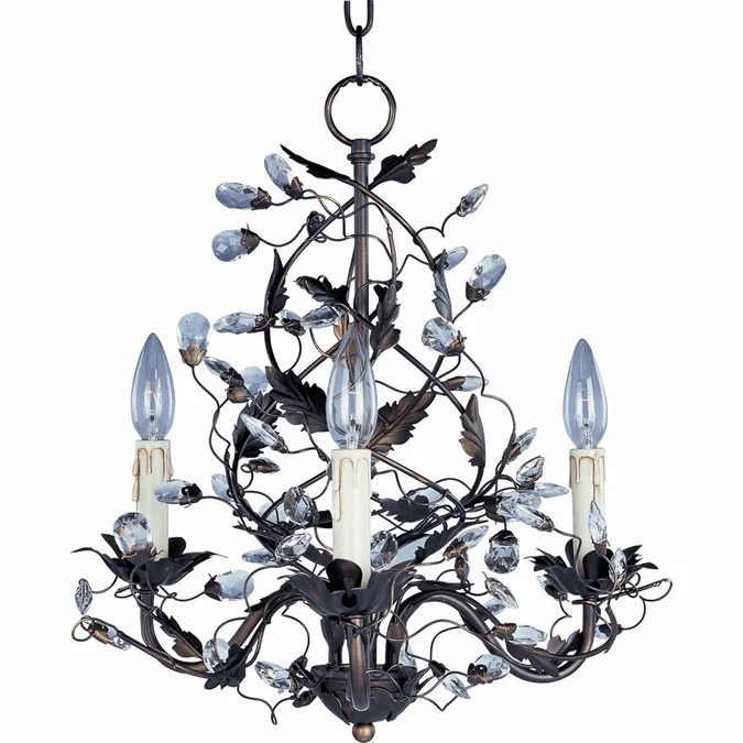 Maxim 2850OI Elegante Oil Rubbed Bronze 18.5″ Mini Chandelier Light