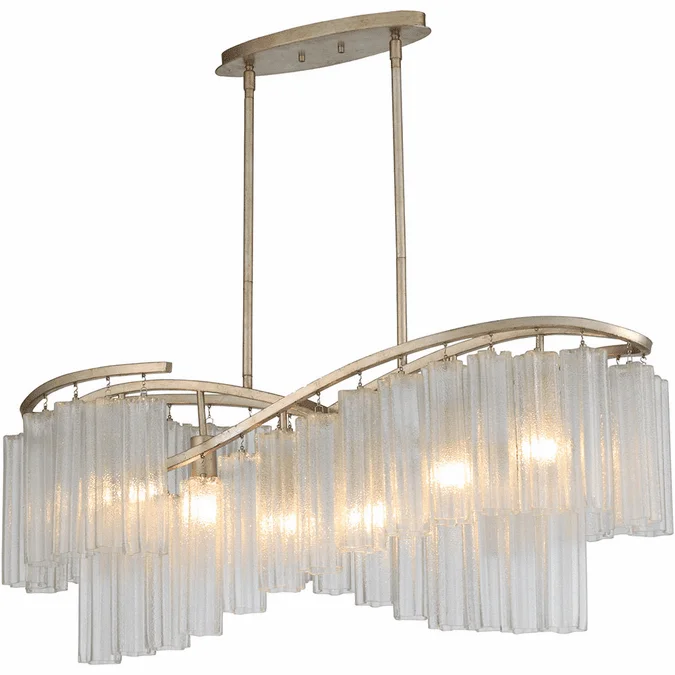 Maxim 39579WFLGS Victoria Contemporary Golden Silver Kitchen Island Light Fixture