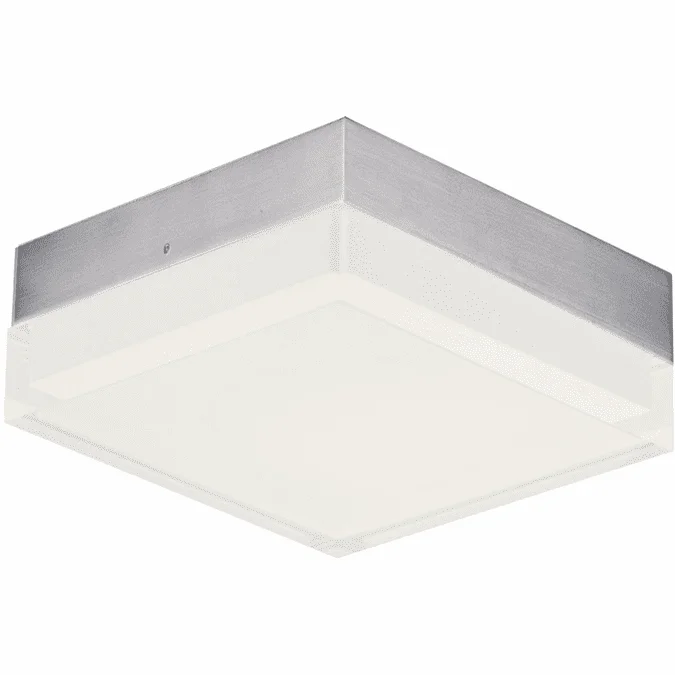 Maxim 57686CLFTSN Illuminaire II Modern Satin Nickel LED Exterior 4.5″ Overhead Lighting Fixture