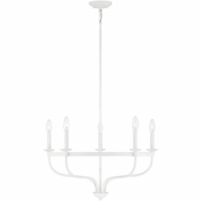 Meridian M10087BQW Bisque White Ceiling Chandelier