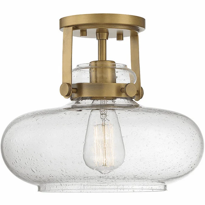 Meridian M60064NB Contemporary Natural Brass Ceiling Lighting