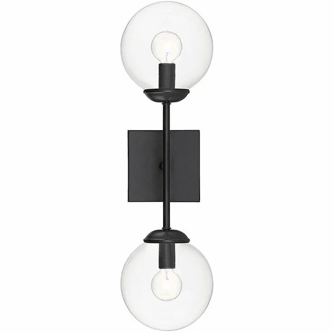 Meridian M90001-BK Contemporary Black Wall Light Fixture