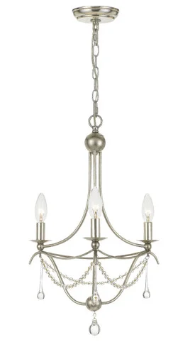 Metro Three Light Mini Chandelier in Antique Silver (60|423-SA)