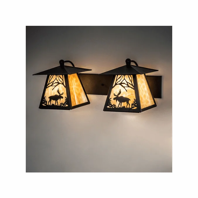 Meyda Custom 100846 Moose at Dawn Country Wall Sconce