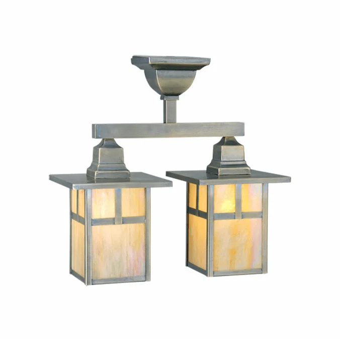 Meyda Custom 109152 Hyde Park Craftsman 15 Inch Tall Ceiling Light Fixture