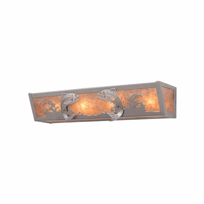 Meyda Custom 14364 Catch of the Day Nickel/Silver Mica Lighting Sconce