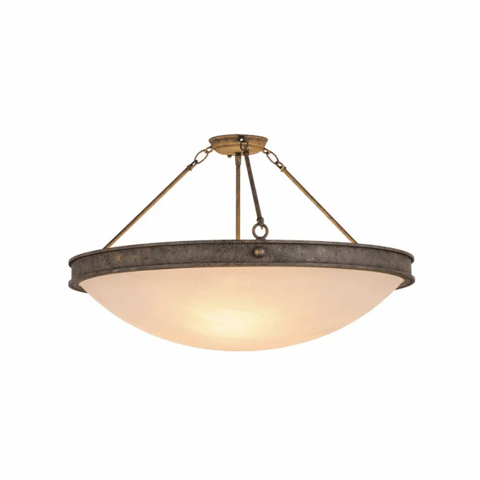 Meyda Custom 157931 Dionne Antiquity / Faux Alabaster Sb Out Overhead Light Fixture