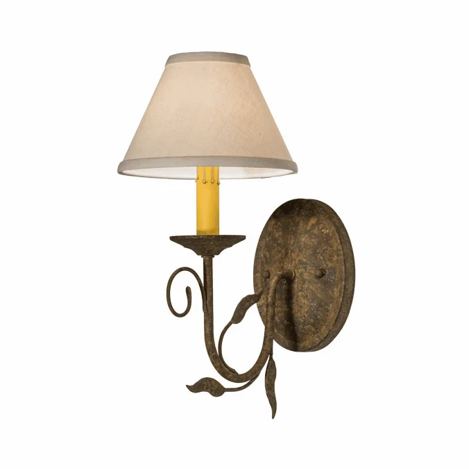 Meyda Custom 165111 Bordeaux Organic Rust Lighting Wall Sconce